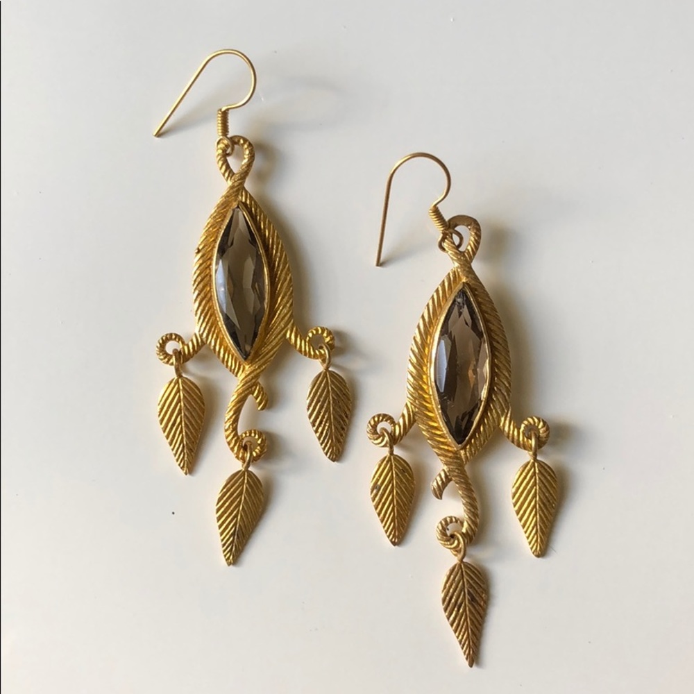 Urban Post Gold Chandelier Earrings